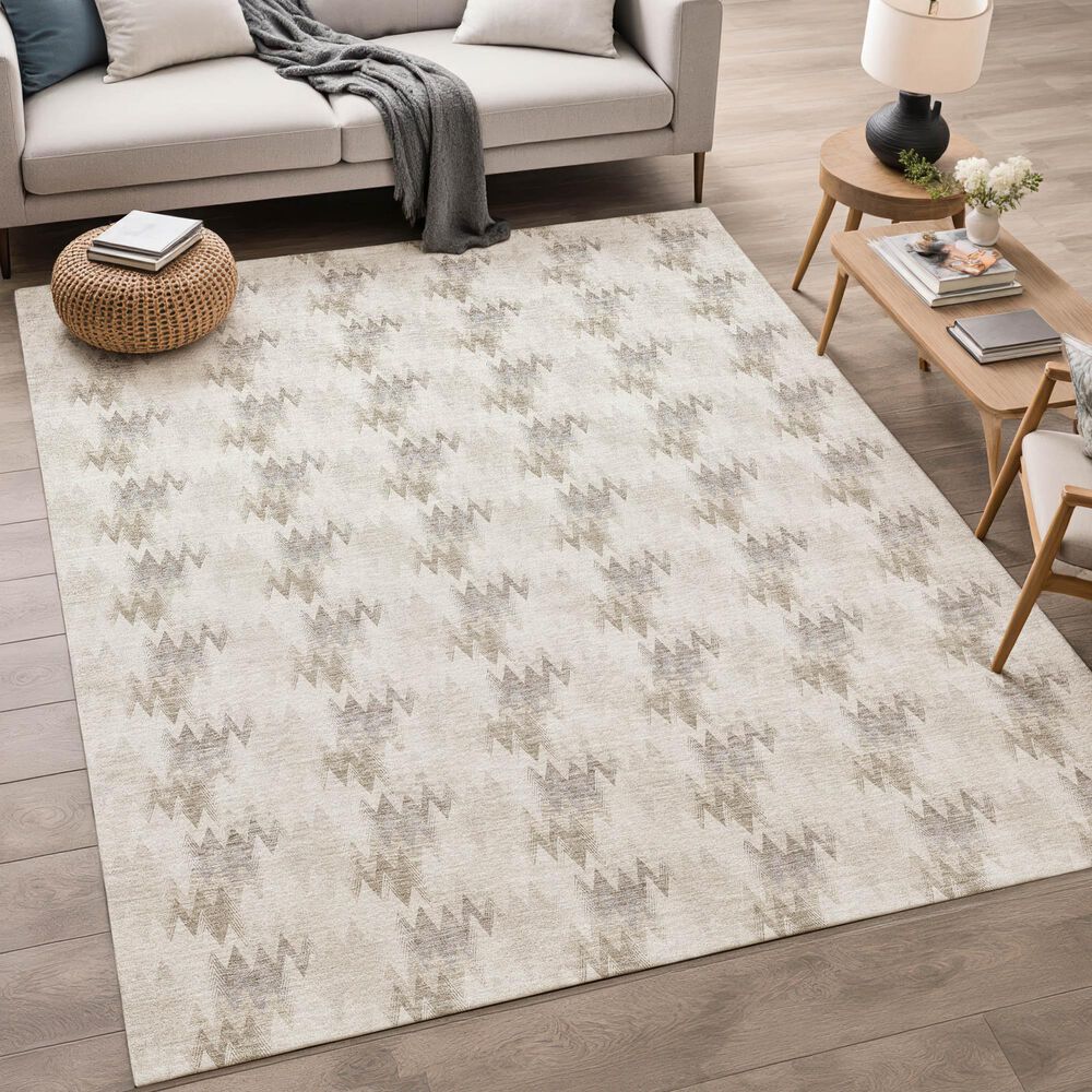 Dalyn Rug Company Soft Essentials Chevron Beige 9' x 12' Area Rug, , large