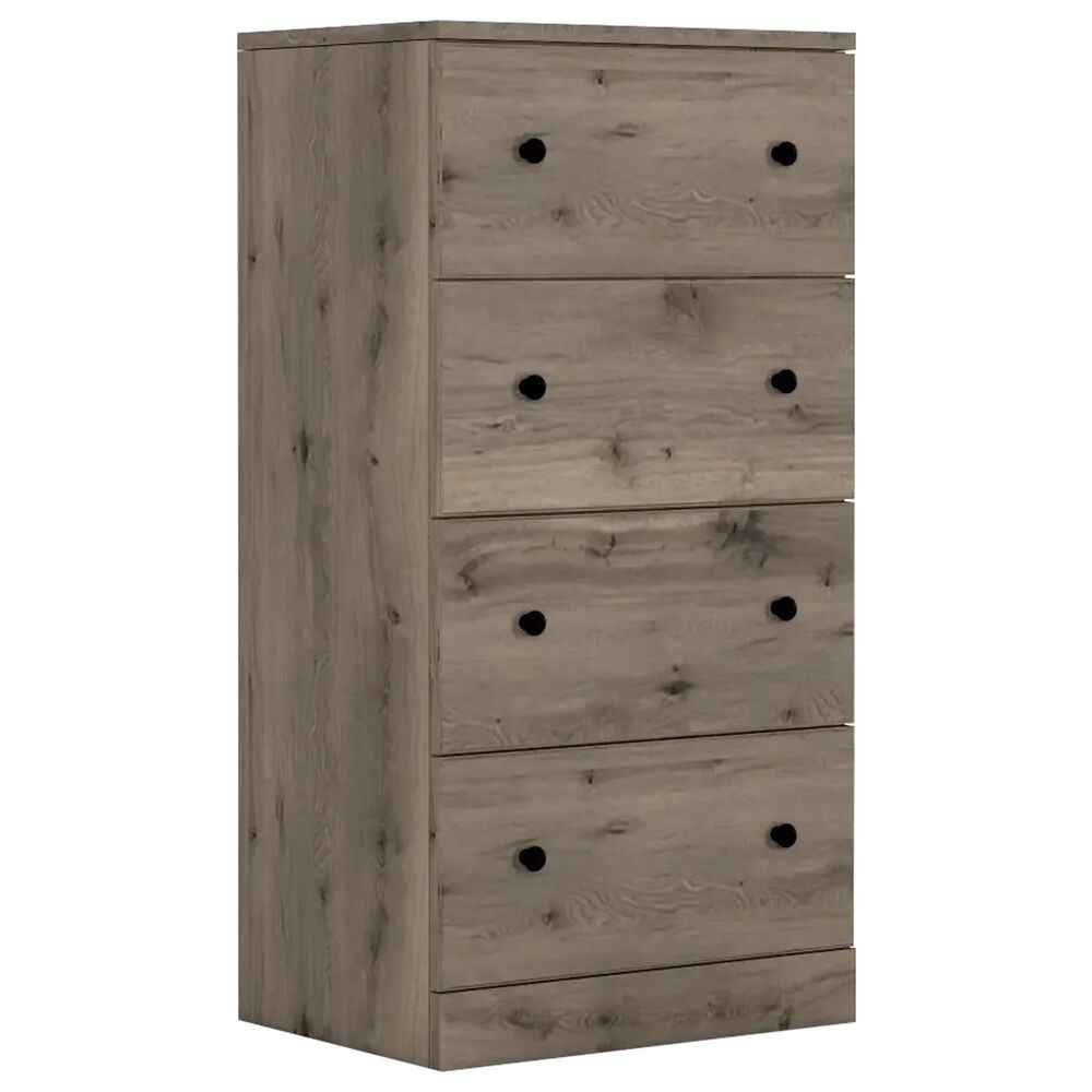 Lemoore Essentials 23" 4-Drawer Chest in Weathered Gray Ash, , large