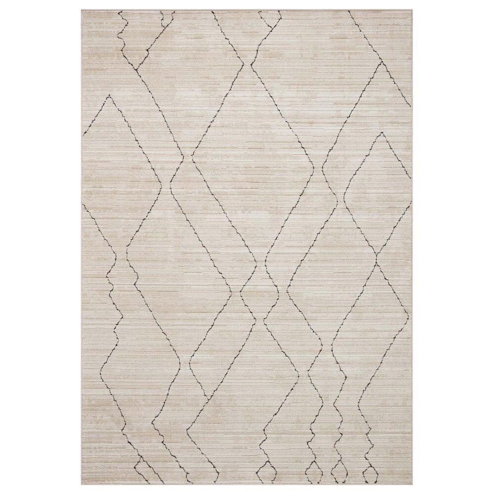 Loloi II Darby 5"3" x 7"6" Sand and Charcoal Area Rug, , large