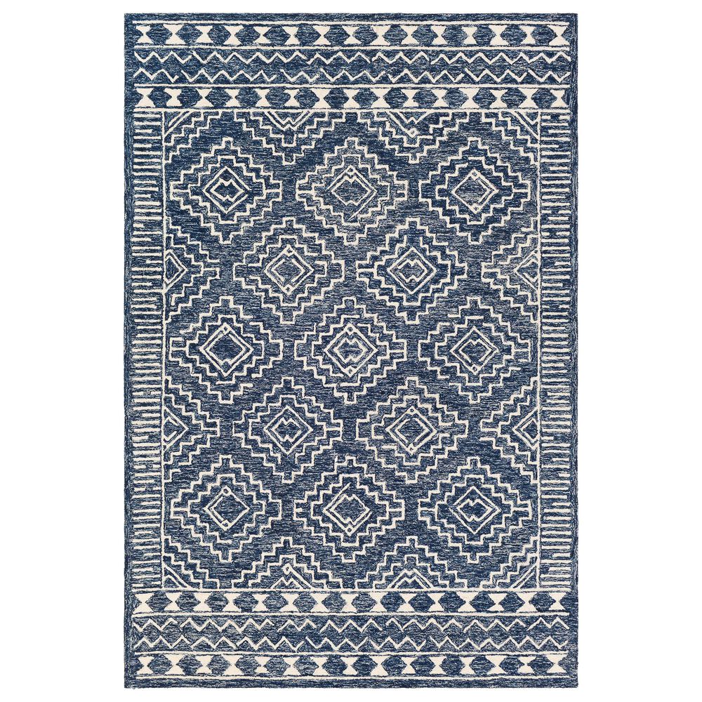 Surya Granada GND-2322 5" x 7"6" Dark Blue, Denim and Ivory Area Rug, , large