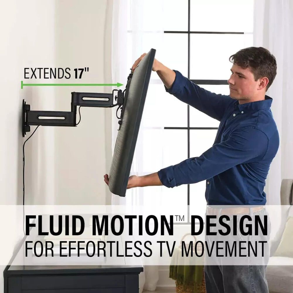 Sanus Advanced Full-Motion 4D and Shift Wall Mount for 19" - 43" TVs in Black, , large