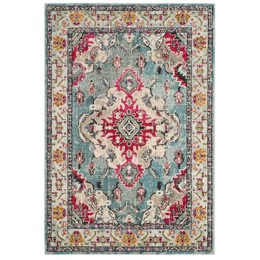 Safavieh Monaco MNC243J-10 10" x 14" Light Blue/Fuchsia Area Rug, , large