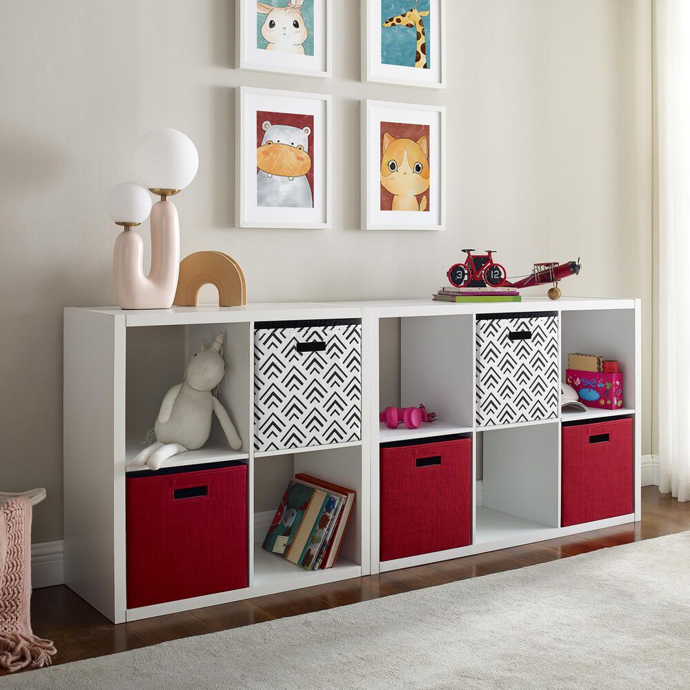 Linon Home Decor Galli 6-Shelf Bookcase in White, , large