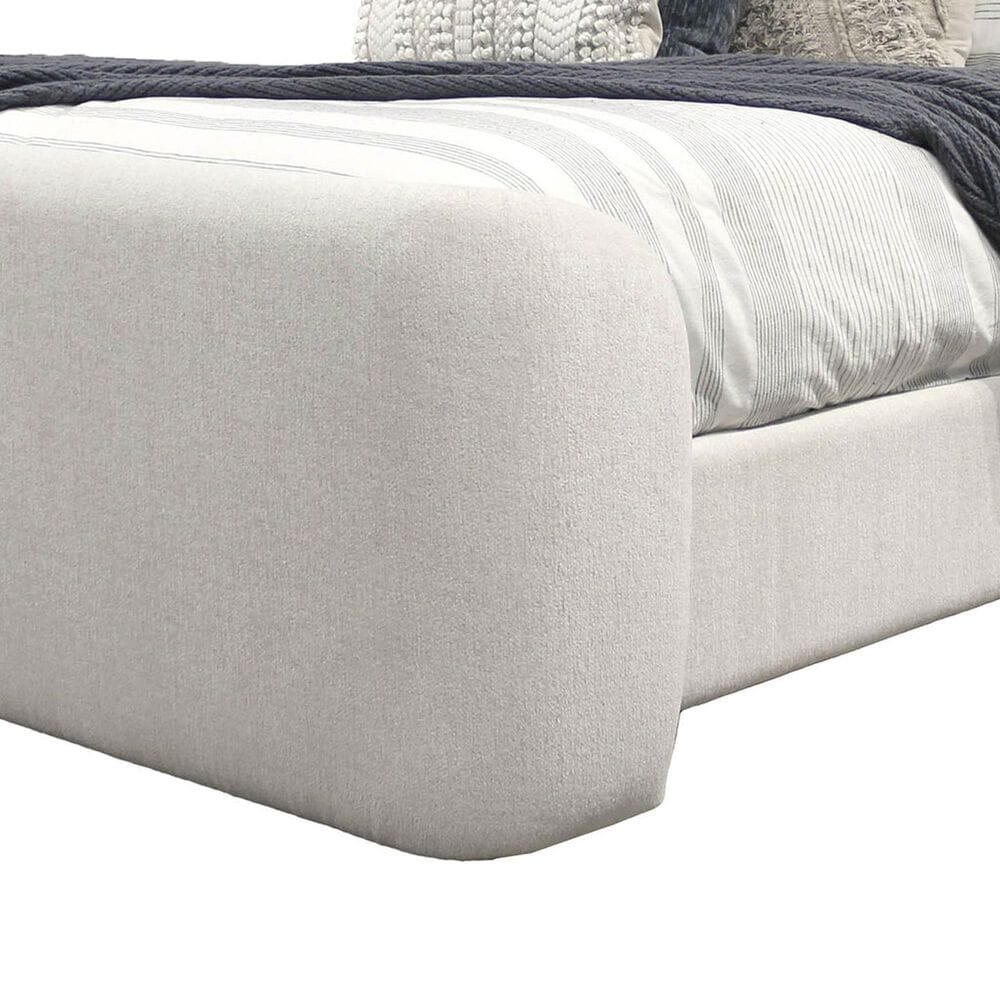 Simeon Collection Shiloh Queen Upholstered Bed in White Mocha, , large