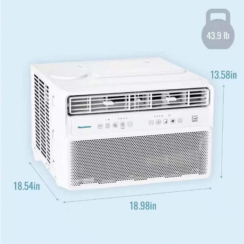 Keystone 8000 BTU Window Mounted Inverter Air Conditioner with Remote Control in White, , large