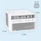 Keystone 8000 BTU Window Mounted Inverter Air Conditioner with Remote Control in White, , large