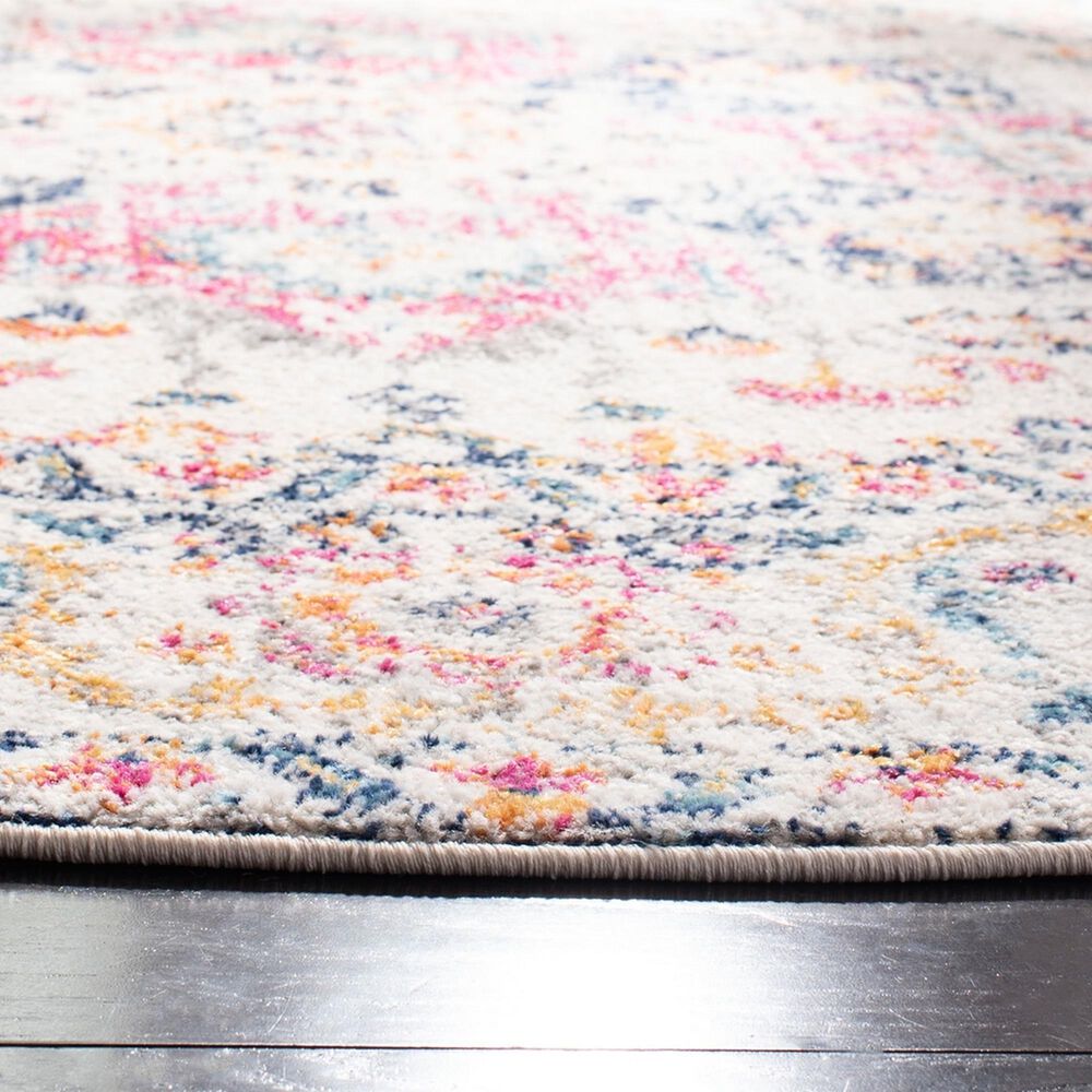 Safavieh Madison MAD603R 4&#39; Round Fuchsia and Ivory Area Rug, , large