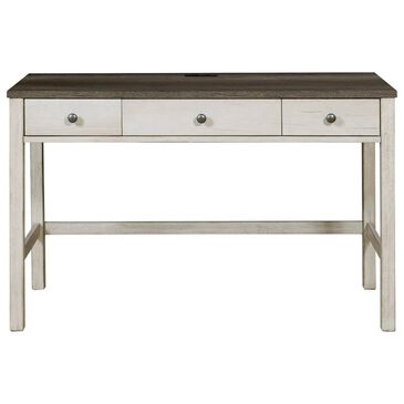 Samuel Lawrence Riverwood Desk with USB in Whitewashed and Brown, , large