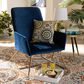 Baxton Studio Sennet Arm Chair in Navy Blue, , large