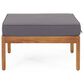 Hearth and Haven Aston 2-Piece Patio Chat Set with Gray Cushion in Teak, , large