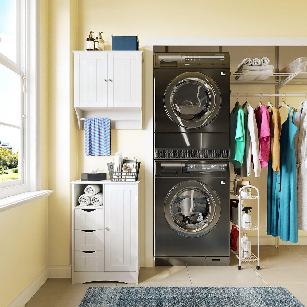 RiverRidge Home Ashland 1-Door Floor Cabinet in White, , large