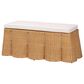 bali & pari Palm Rectangle Ottoman with Light Honey Rattan in White, , large