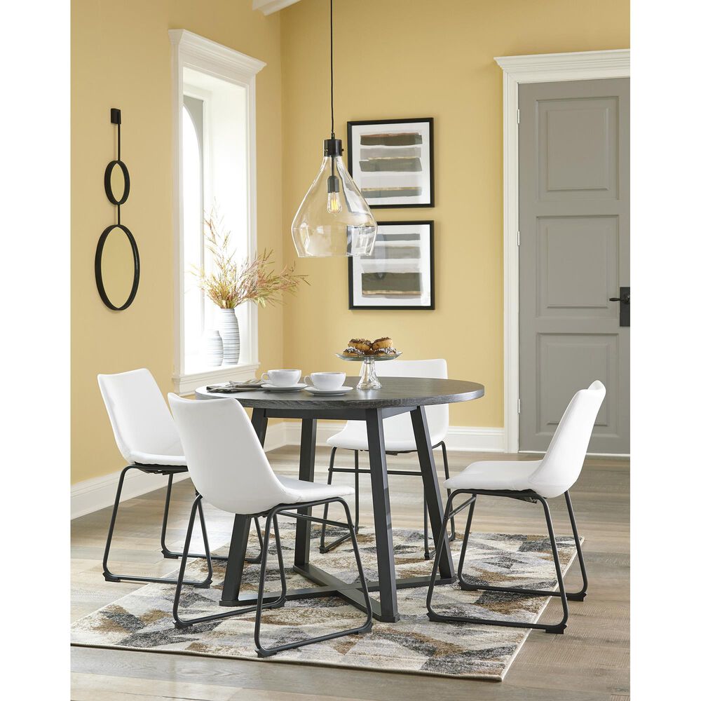 Signature Design by Ashley Centiar Side Chair in White, , large