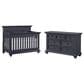 Oxford Baby Weston 2-Piece Crib and Dresser Nursery Set in Midnight Slate, , large