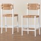 Baxton Studio Talli Bar Stool in White (Set of 2), , large