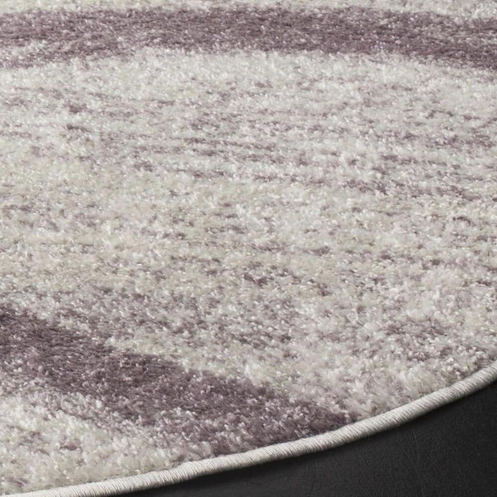 Safavieh Adirondack ADR125L 6&#39; Round Cream and Purple Area Rug, , large