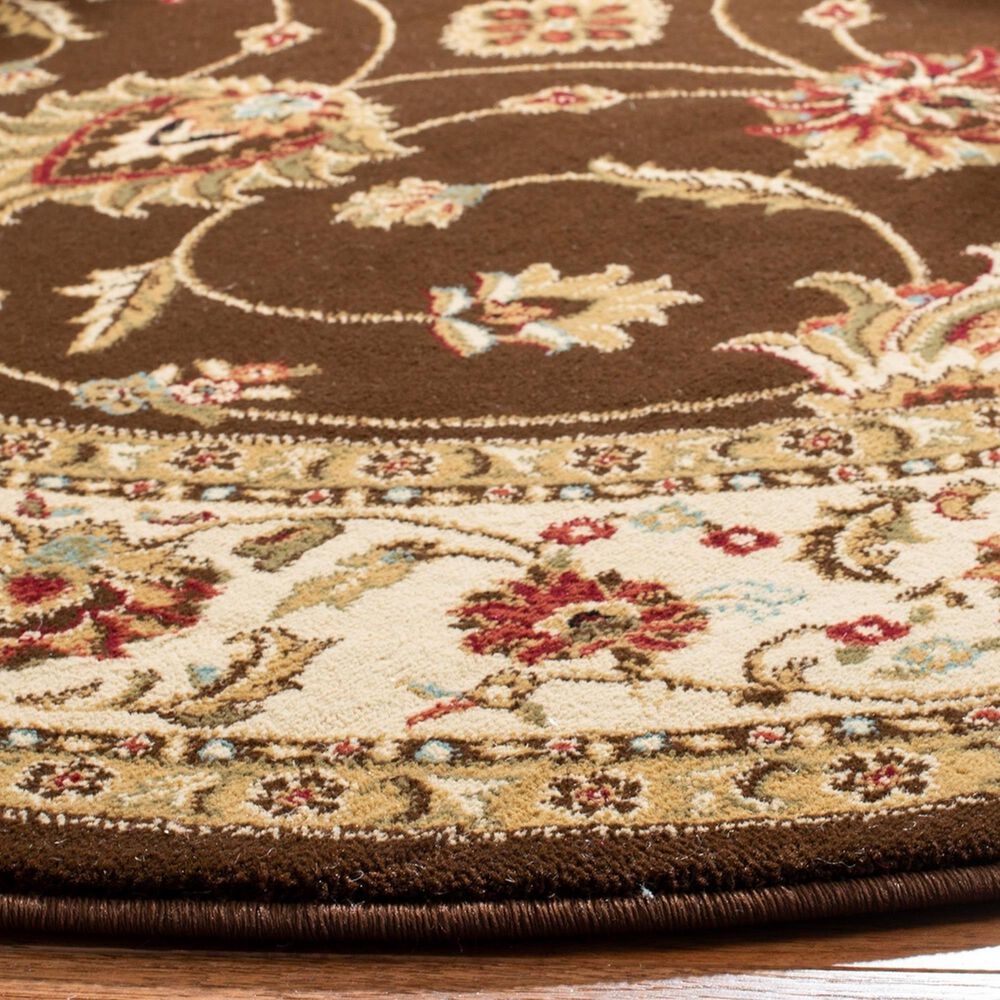 Safavieh Lyndhurst LNH553 5&#39;3&quot; Round Brown and Ivory Area Rug, , large