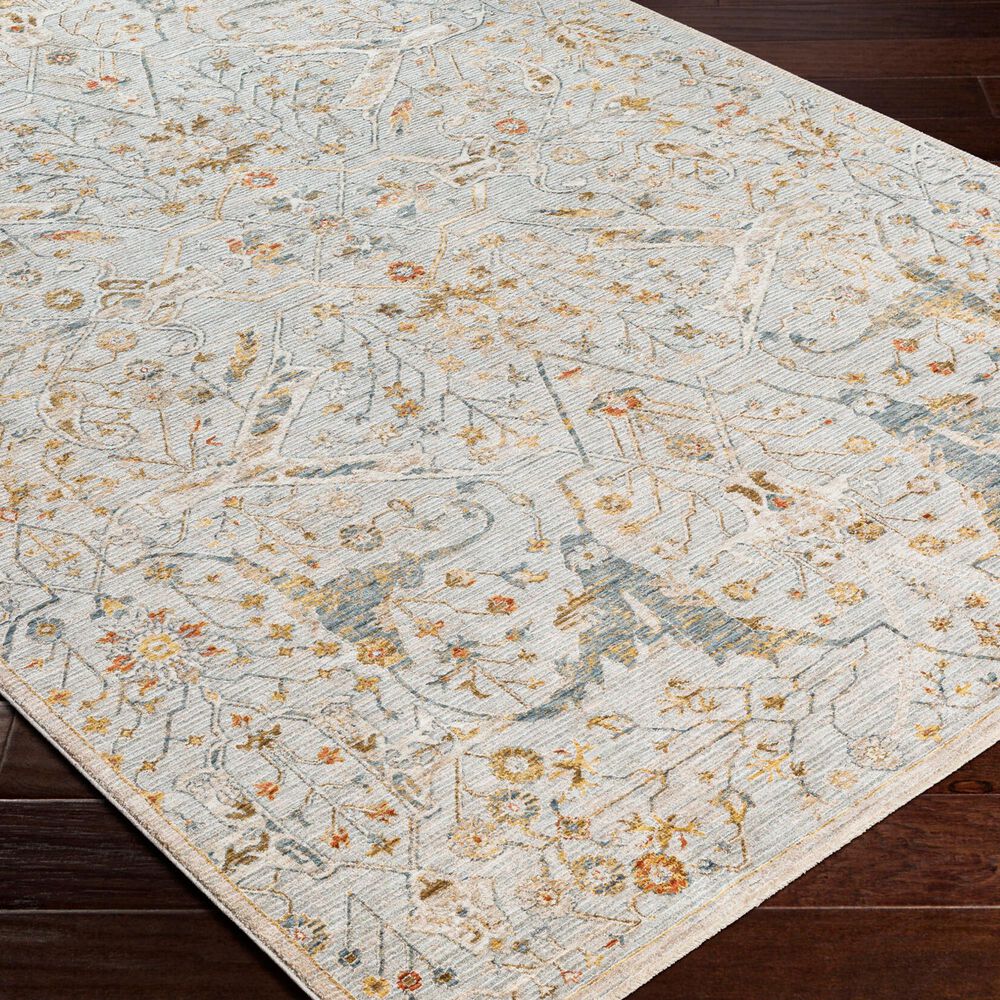 Surya Reina Denim, Light Gray, Cream, Tan, Mustard, Olive and Rust 7'10" x 10'2" Area Rug, , large