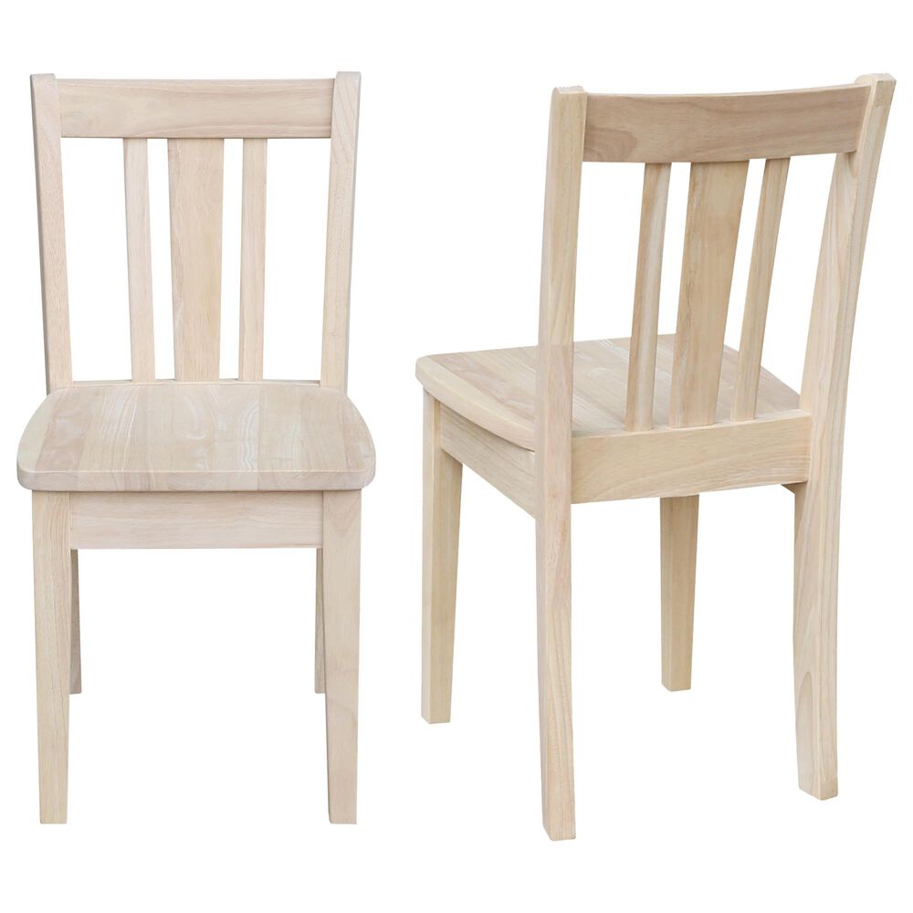 International Concepts San Remo Juvenile Chairs in Unfinished (Set of 2), , large