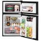 GE Appliances 3.1 Cubic Feet Double-Door Compact Refrigerator in Black, , large