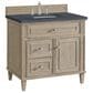 James Martin Vanities Lorelai 36" Single Vanity in Whitewashed Oak with 3 cm Charcoal Soapstone Quartz Top, , large