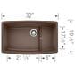 Blanco Performa 32" Cascade Kitchen Sink with Colander in Cafe, , large