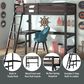 The Monday Company Twin Loft Bed W/Desk, , large