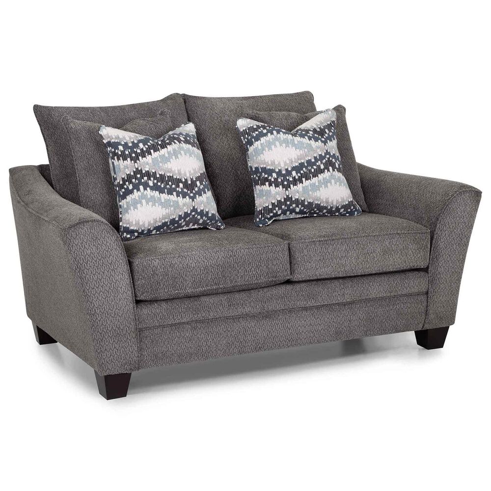 Moore Furniture Eastbrook Stationary Sofa and Loveseat Set in Shasta Charcoal, , large