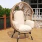 Hearth and Haven Outdoor Egg Chair with Arc Back in Beige, , large