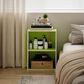 HOMLUX 2-Tier Cube Compact Storage Shelf Organizer Bookcase in Green and White, , large