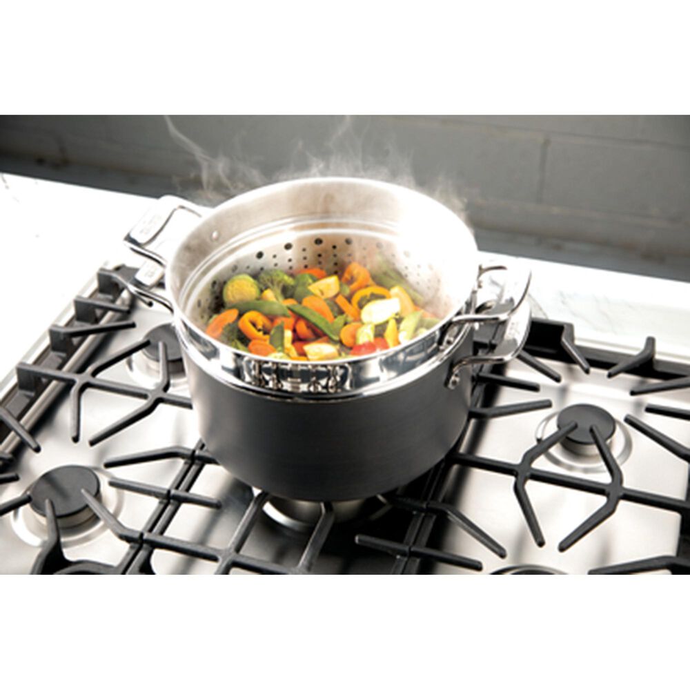 Essentials Nonstick Cookware, Stockpot with Multi-purpose Insert and lid, 7  quart