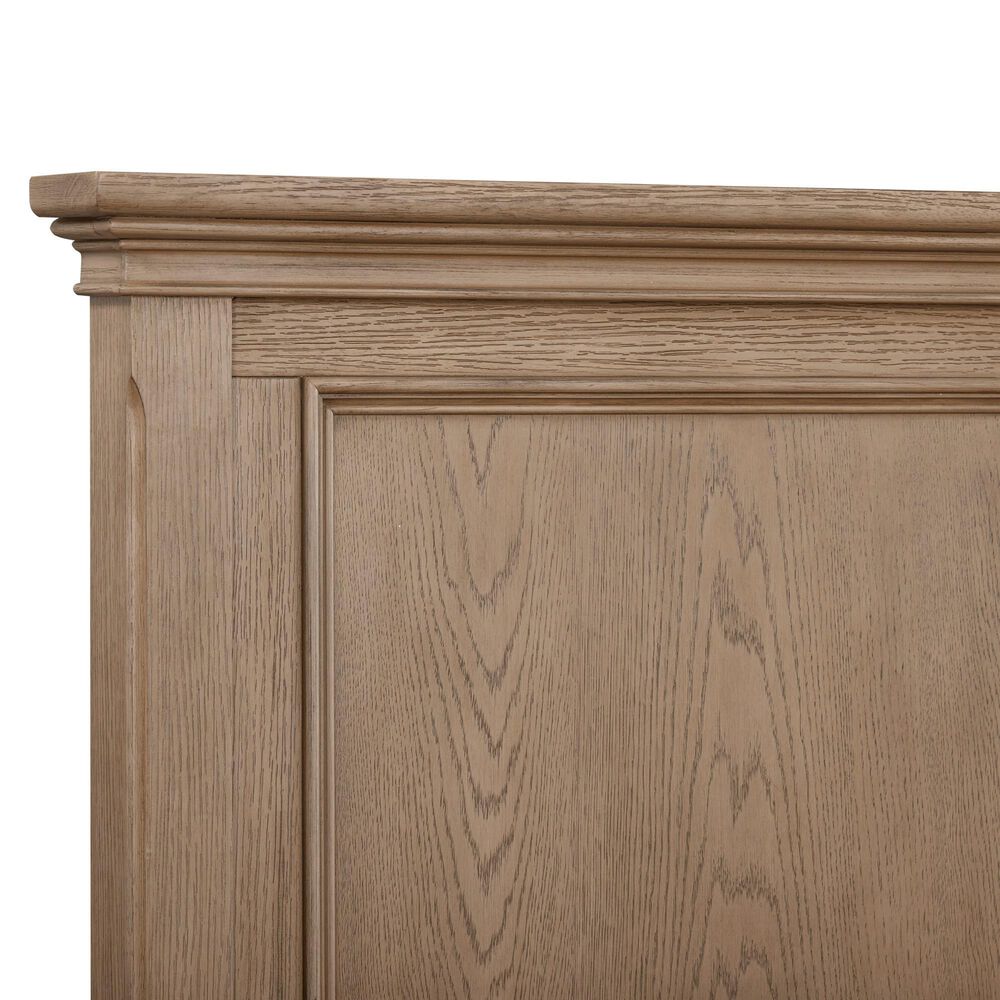 Riva Ridge Oxford 4-Piece King Panel Bedroom Set in Tan with USB Ports, , large