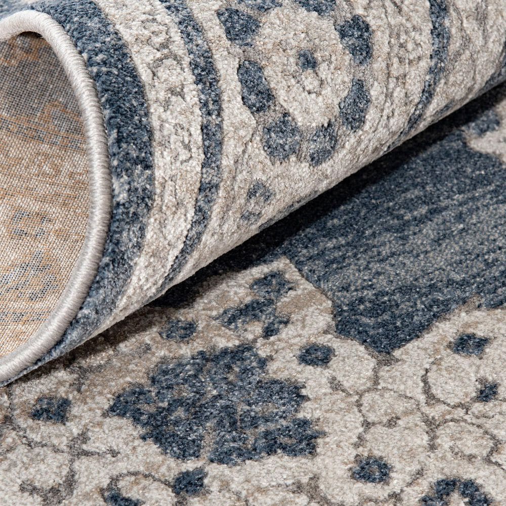 Central Oriental Clearwater Glint 5&#39; x 8&#39; Blue and Beige Area Rug, , large