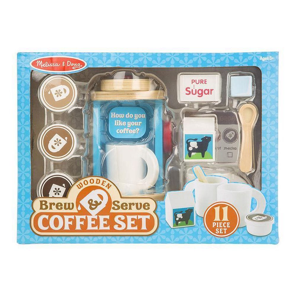 Melissa &amp; Doug Wooden Brew and Serve Coffee Set, , large