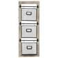 Maple and Jade 3-Slot Decorative Magazine Rack Holder with Suspended Baskets and Label Slot in Matte Black and Brown, , large