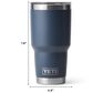 YETI Rambler 30 Oz Tumbler with Color-Blocked MagSlider Lid in Olive and King Crab Orange, , large