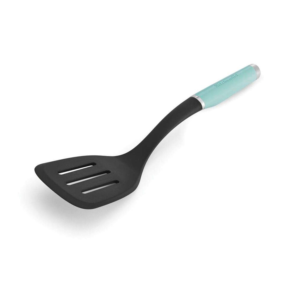 KitchenAid Classic Nylon Slotted Turner in Aqua Sky, , large