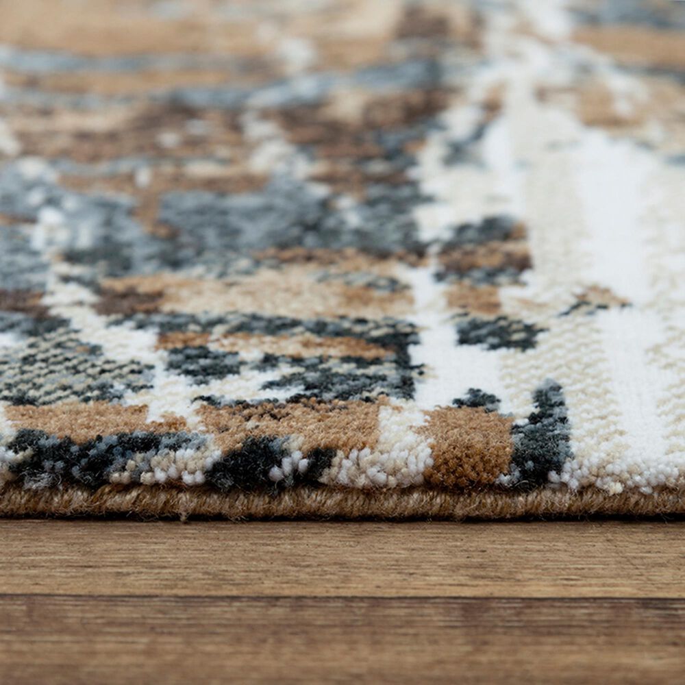 RIZZY Elite 10&#39; x 13&#39; Brown, Grey and Denim Area Rug, , large