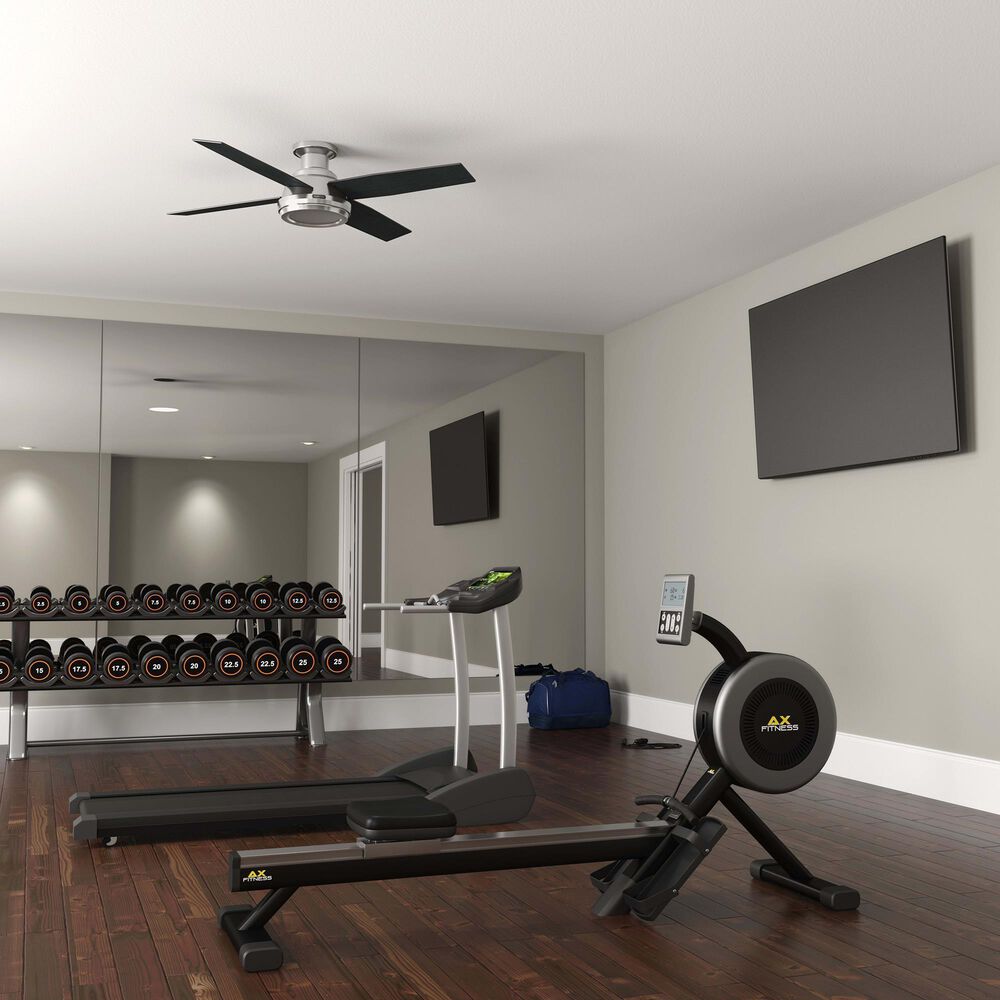 Hunter Dempsey 52&quot; Ceiling Fan in Brushed Nickel, , large