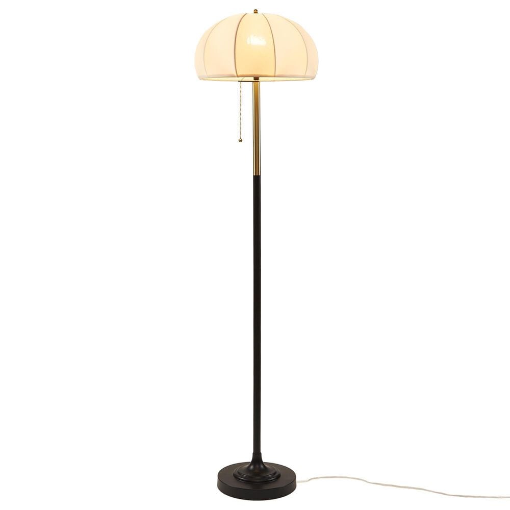 Hampton Park Serin Floor Lamp in Black and Antique Gold, , large