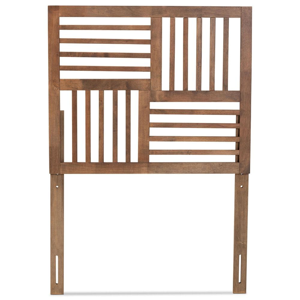 Baxton Studio Adler Twin Headboard in Ash Walnut, , large
