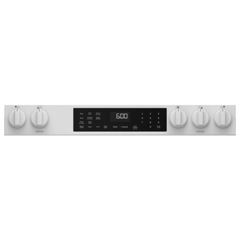 GE Appliances 30" Slide-In Front-Control Convection Gas Range in White, , large