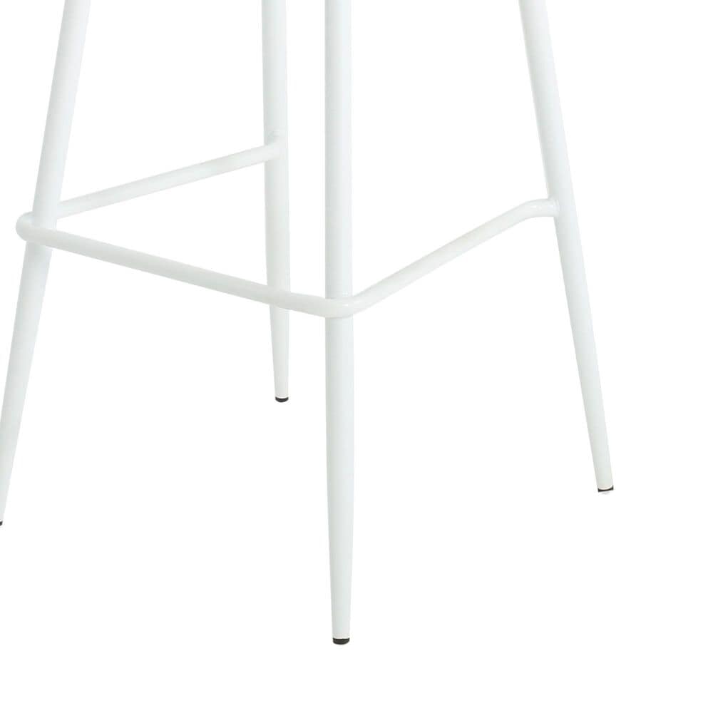 Hearth and Haven Gable Outdoor Barstool with Metal Frame in White (Set of 2), , large