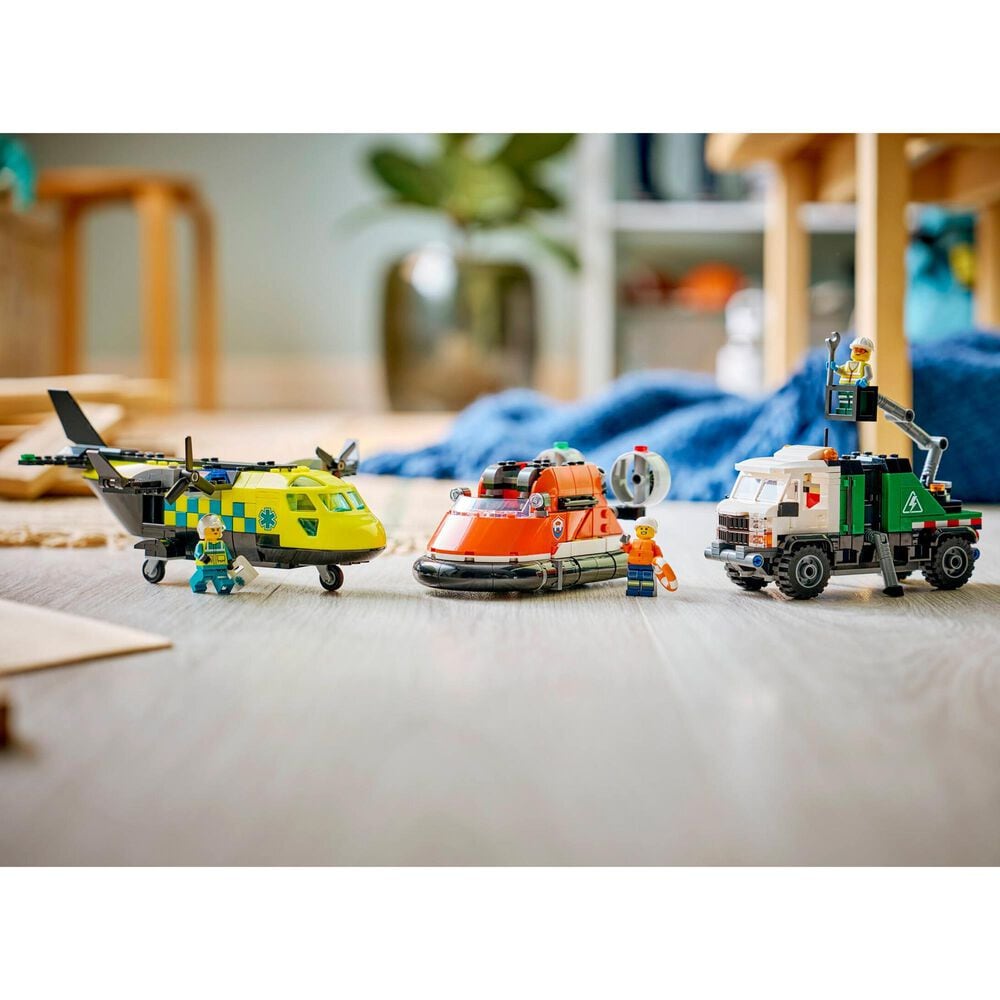 LEGO City Airplane, Service Truck and Hovercraft Remix Building Set, , large