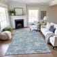 Dalyn Rug Company Silk Road Baltic, Sky, Denim, Ivory and Gray 8" x 10" Area Rug, , large