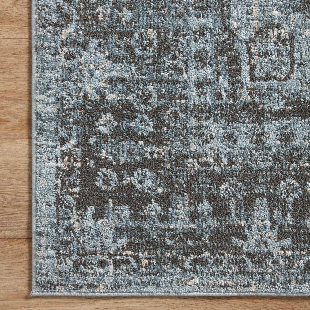 Loloi II Odette 2&#39;7&quot; x 8&#39; Sky and Charcoal Runner, , large
