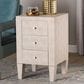 Baxton Studio Leyna 3-Drawer End Table in Beige, , large