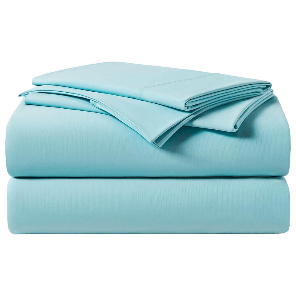Rest Evercool 4-Piece California King Sheet Set in Aqua Blue, , large