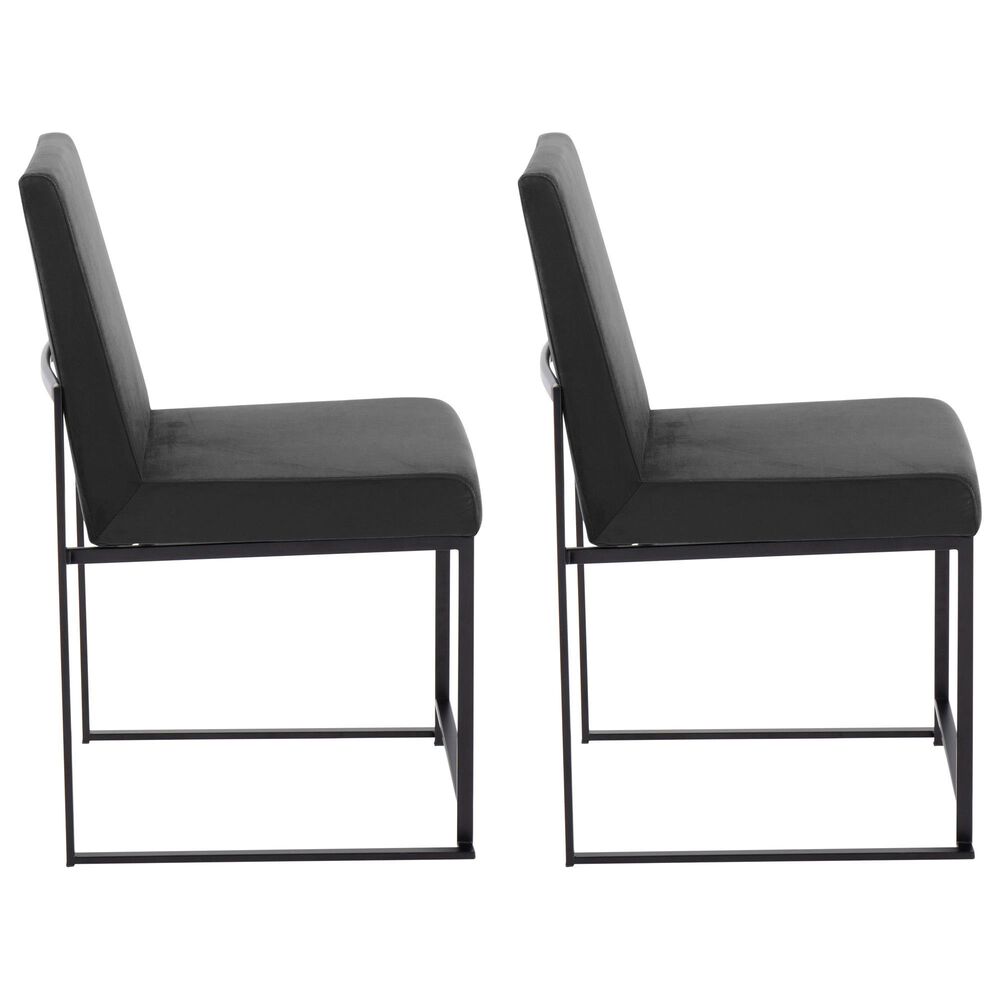 Lumisource Fuji Dining Chair in Black/Black &#40;Set of 2&#41;, , large
