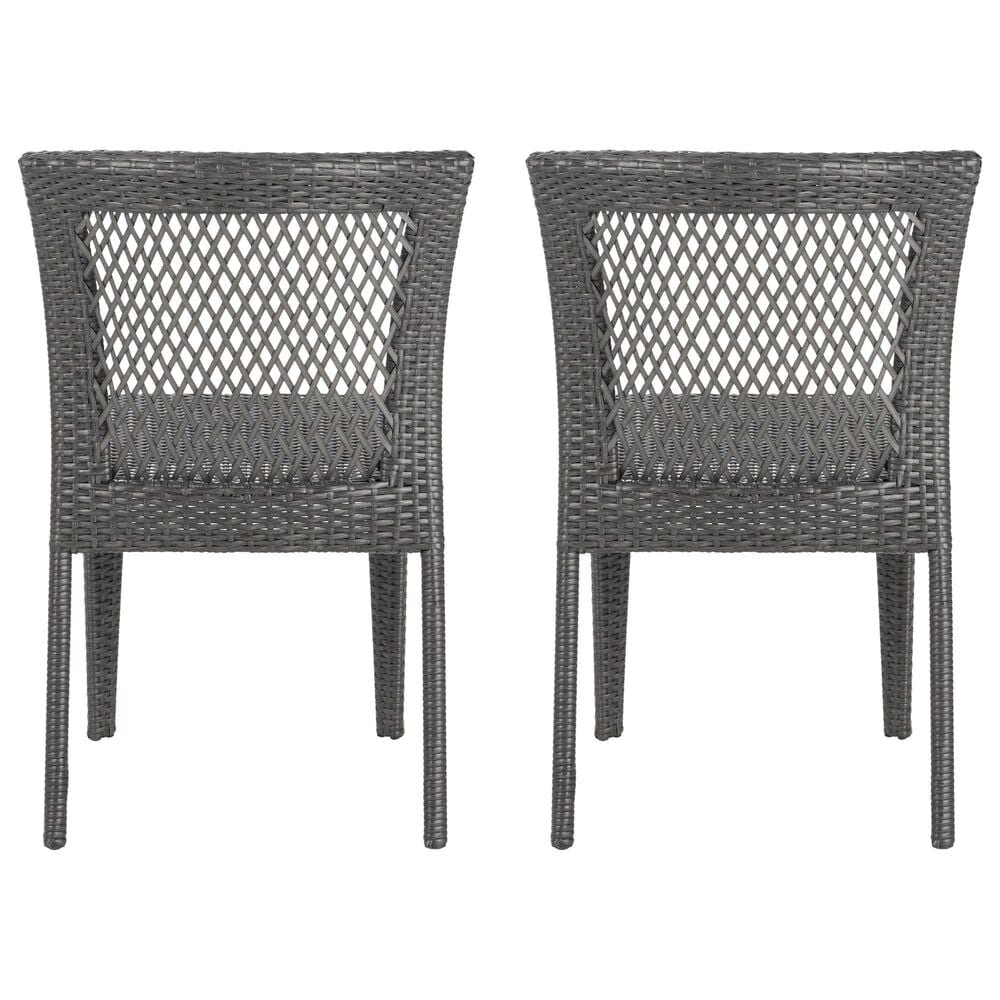 Hearth and Haven Farley Outdoor Side Chair in Gray &#40;Set of 2&#41;, , large